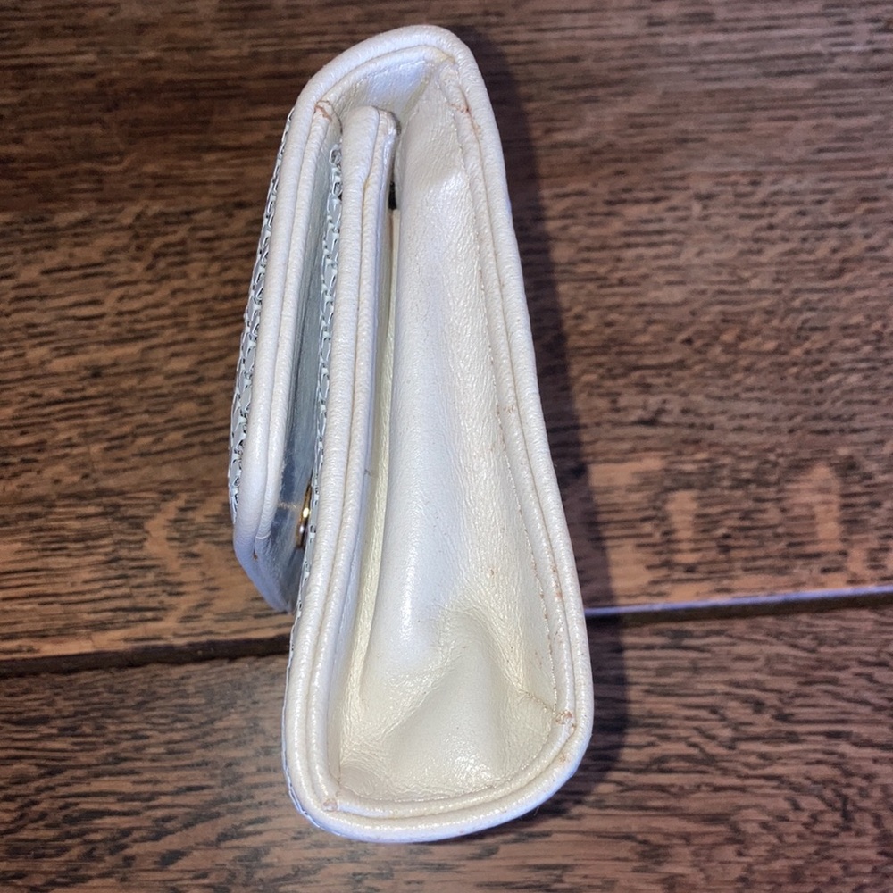 WHITING and DAVIS INT’L wh. enamel pieced metal clutch or shoulder bag $59 - Picture 12 of 12